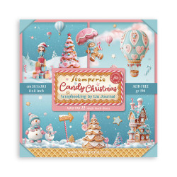 Maxi block Colección  Stamperia 20.3x20.3 Candy ChristmasImpreso 1 cara