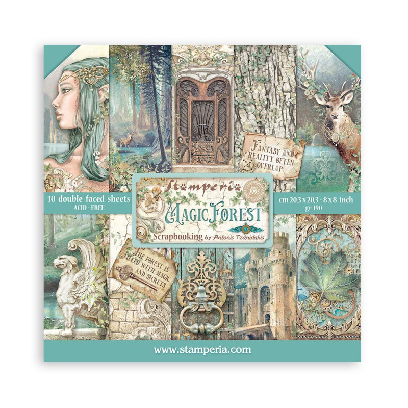 Colección Scrap Stamperia 20.3x20.3 Magic Forest Colección Scrap Stamperia 20.3x20.3 Magic Forest