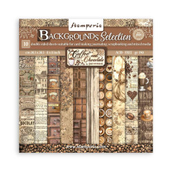 Colección Scrap Stamperia 20.3x20.3 backgrounds coffee and chocolate