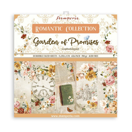 Colección Scrap Stamperia 15,24x15,24 Garden Promises