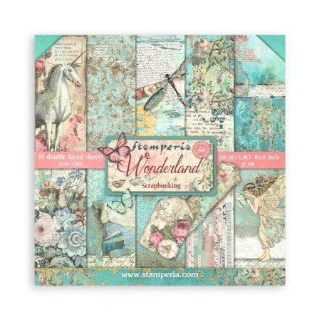 Colección Scrap Stamperia 20.3x20.3 Wonderland