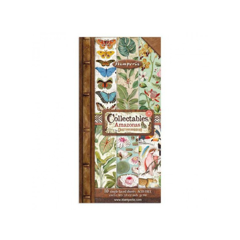 Collectables Stamperia 10 hojas 15x30 cms. Amazonia Collectables Stamperia 10 hojas 15x30 cms. Amazonia