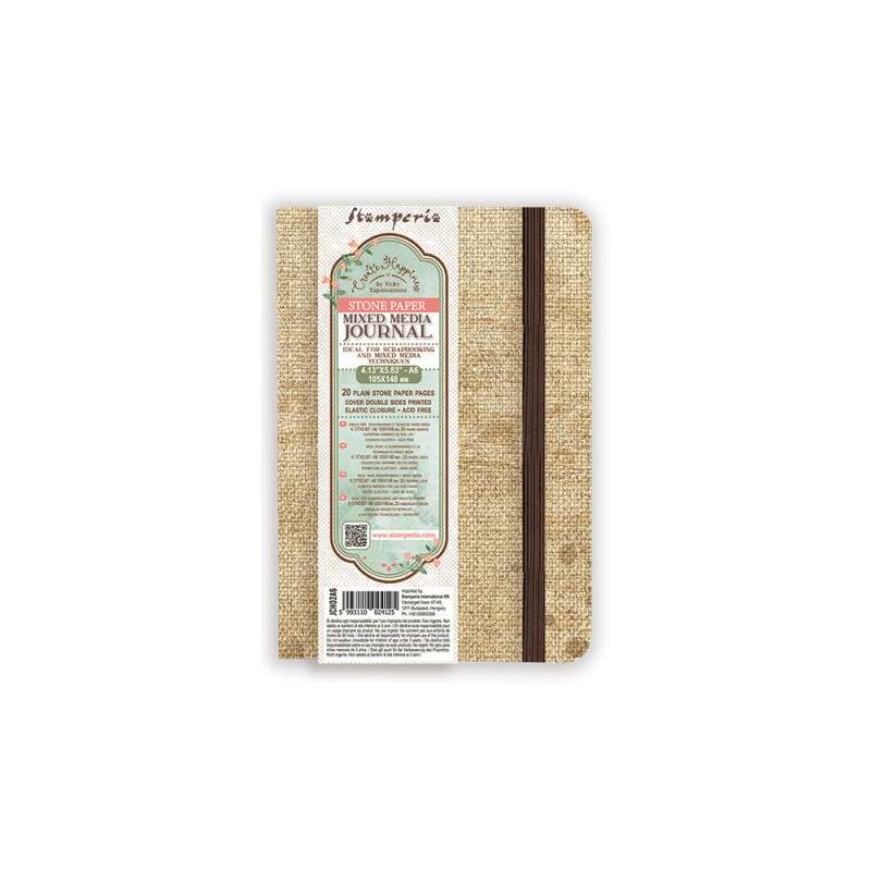 Libreta A6 Mix Media stone paper Stamperia