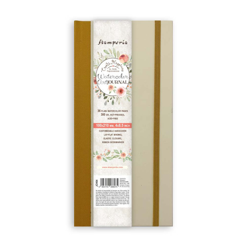Libreta Mix Media Journal Acuarela 10x21 cms. Stamperia Libreta Mix Media Journal Acuarela 10x21 cms. Stamperia