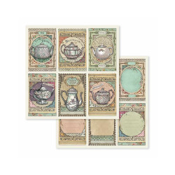 Hoja 30x30 cms. Stamperia Tea Time