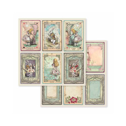 Hoja 30x30 cms. Stamperia Alice Tarjetas