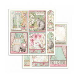 Hoja 30x30 cms. Stamperia Orchid Cards