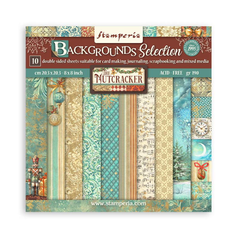 Colección Scrap Stamperia 20.3x20.3 Background The Nutcracker Colección Scrap Stamperia 20.3x20.3 Background The Nutcracker