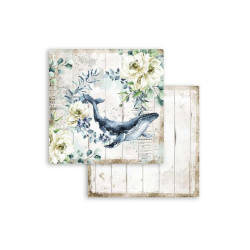 Hoja 30x30 cms. Stamperia Sea Dream ballena