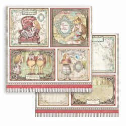 Hoja 30x30 cms. Stamperia Alice Tarjetas