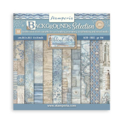 Colección Scrap Stamperia 20.3x20.3 Background Silent Sea