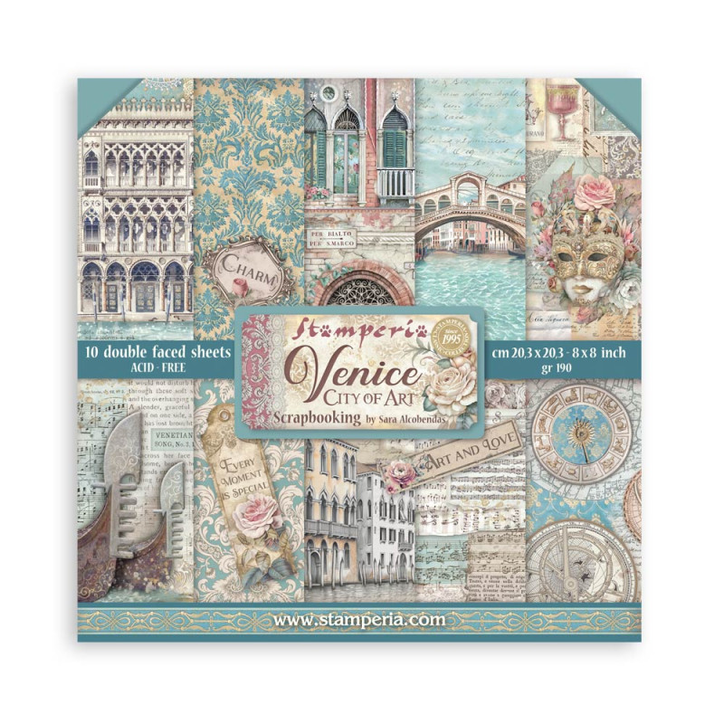 Colección Scrap Stamperia 20.3x20.3 Venice City of Art Colección Scrap Stamperia 20.3x20.3 Venice City of Art