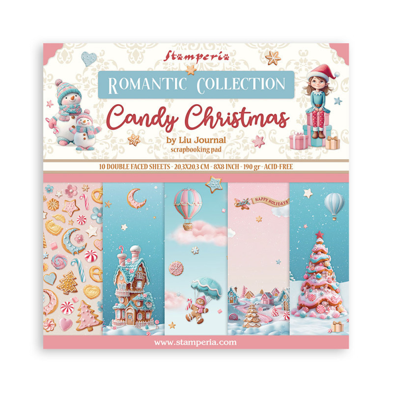 Colección Scrap Stamperia 20.3x20.3 Candy Christmas Colección Scrap Stamperia 20.3x20.3 Candy Christmas