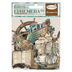 Ephemera Songs of the Sea barco de vela y elementos Stamperia