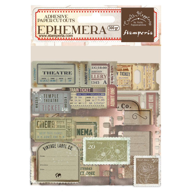 Ephemera Create Happiness christmas entradas Stamperia