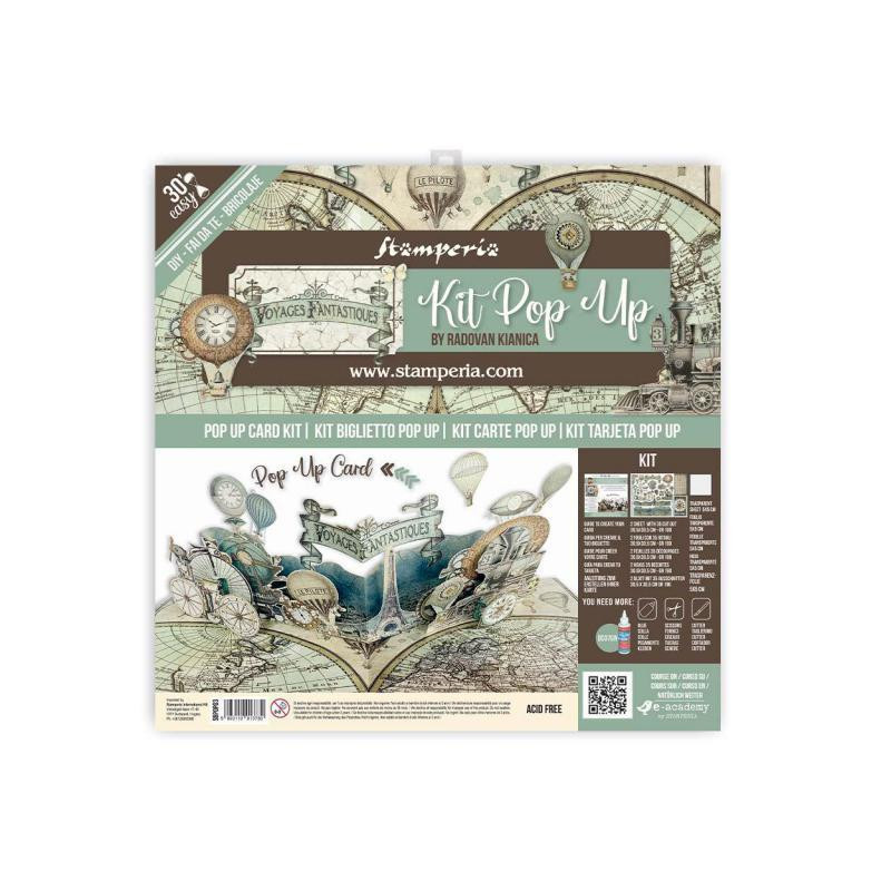 Pop up Kit Voyages Fantastiques Baloons Stamperia