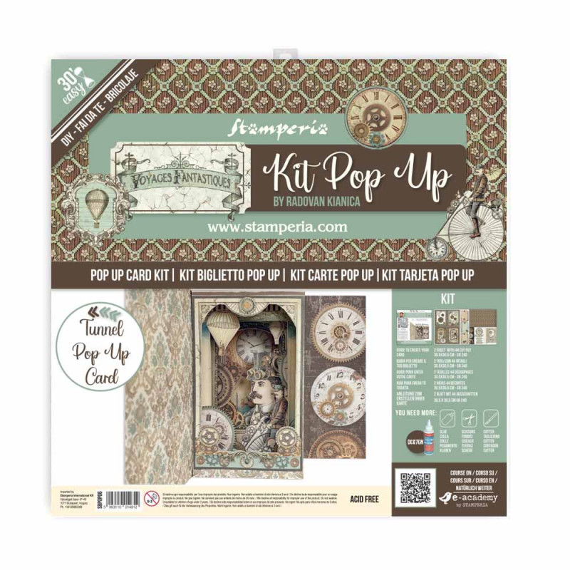 Tunnel Pop up Kit Voyages Fantastiques Stamperia Tunnel Pop up Kit Voyages Fantastiques Stamperia