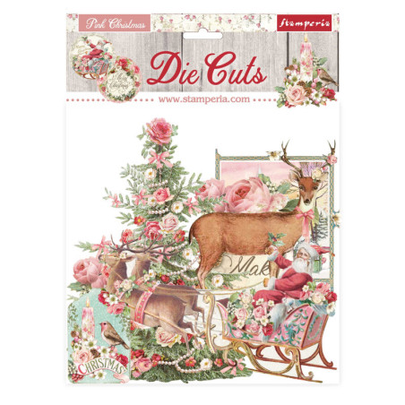 Set Die Cuts surtidos - Stamperia Pink Christmas