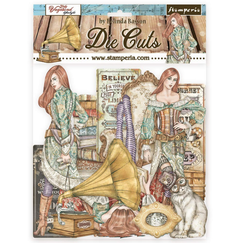 Set Die Cuts surtidos - Stamperia Lady Vagabond Lifestye