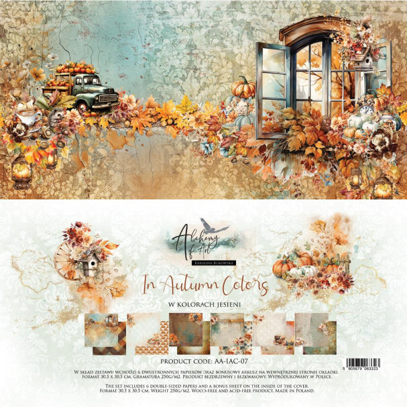 Colección Papeles Scrap 30x30 Alchemy of Art In Autumn Colors