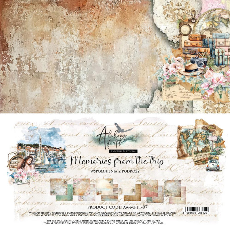 Colección Papeles Scrap 30x30 Alchemy of Art Memories from the Trip