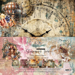 Colección Papeles Scrap 30x30 Alchemy of Art Steam Punk Time