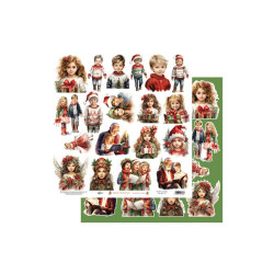 Doble hoja Recortables 30x30 cms. Alchemy of Art Merry Christmas Kids