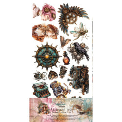 Set de Recortables 30x30 cms. Alchemy of Art Steampunk time
