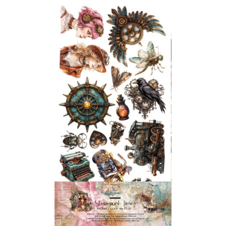 Set de Recortables 30x30 cms. Alchemy of Art Steampunk time