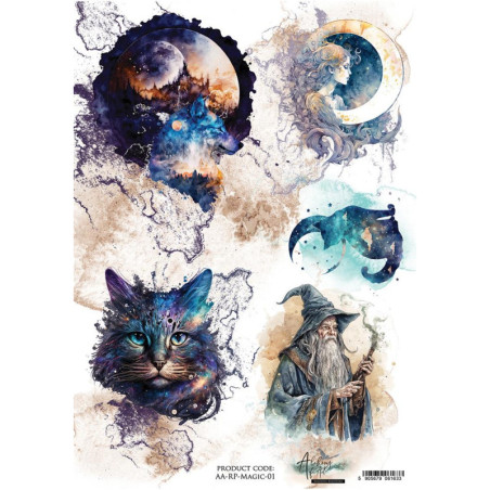Papel de Arroz A4 Alchemy of Art Numero 1 Legends of the Magic