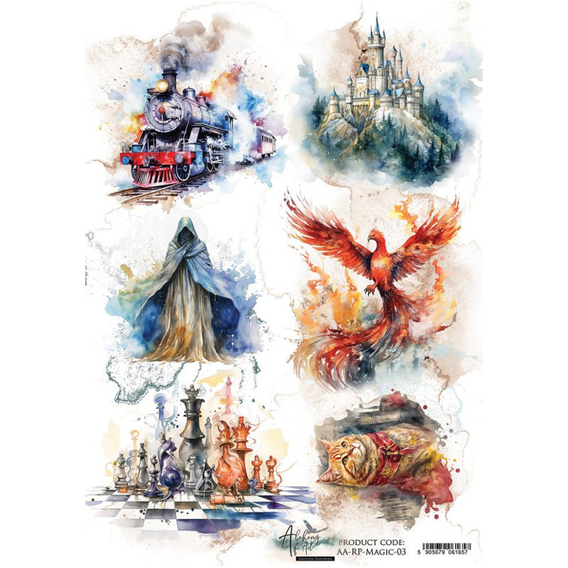 Papel de Arroz A4 Alchemy of Art Numero 3 Legends of the Magic Papel de Arroz A4 Alchemy of Art Numero 3 Legends of the Magic