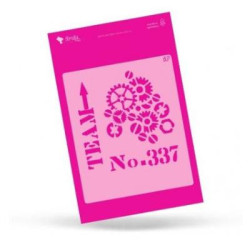 Stencil Amelie Engranajes 13x13 cms.