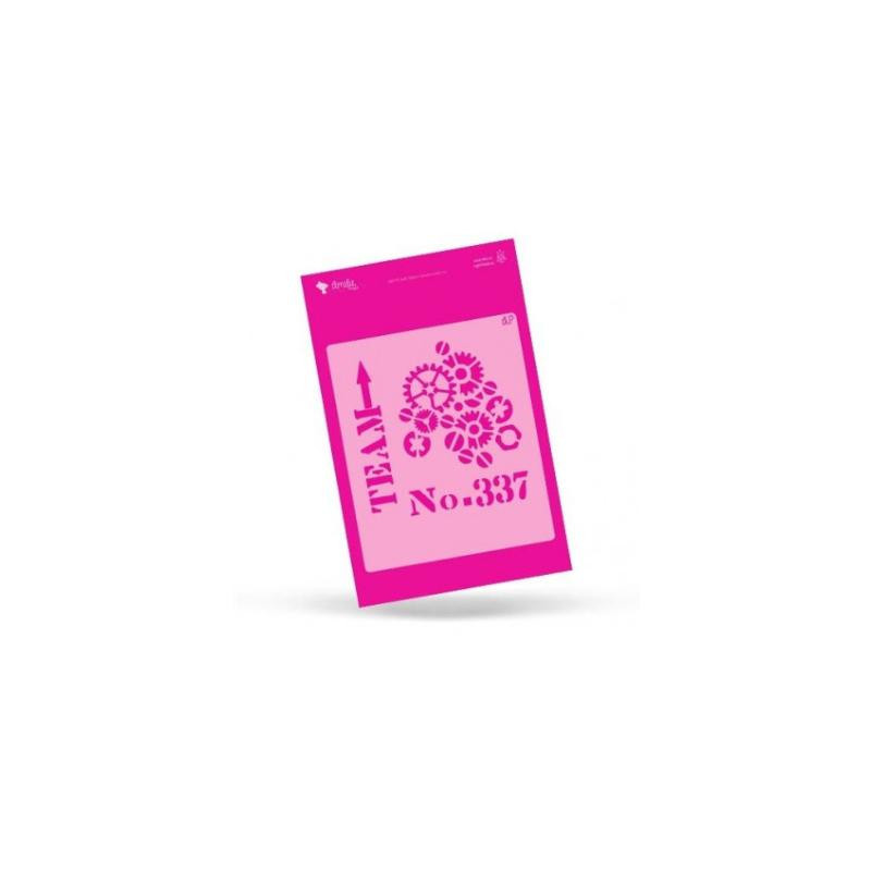 Stencil Amelie Engranajes 13x13 cms.
