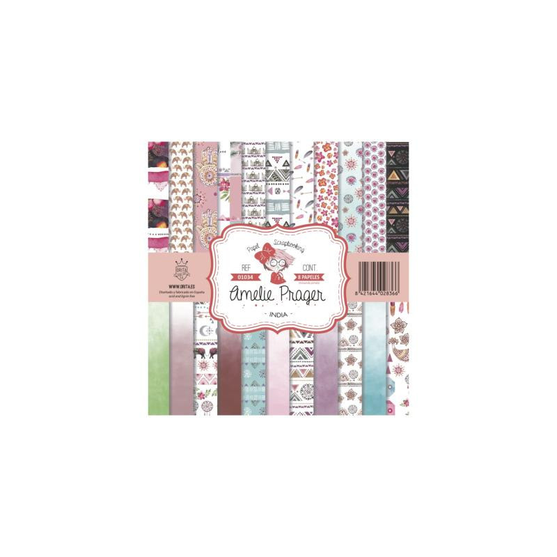 Kit Amelie India 30x30 (12 papeles) Kit Amelie India 30x30 (12 papeles)