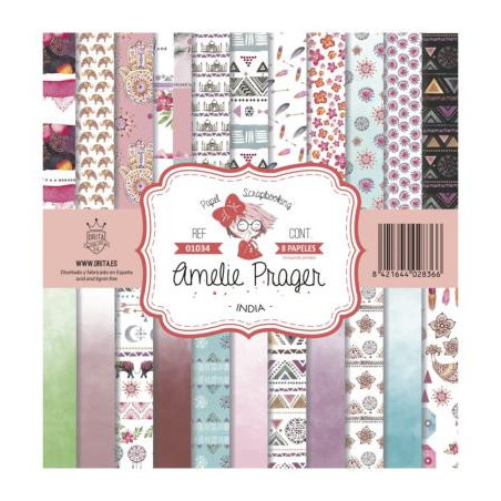 Kit Amelie India 30x30 (12 papeles)
