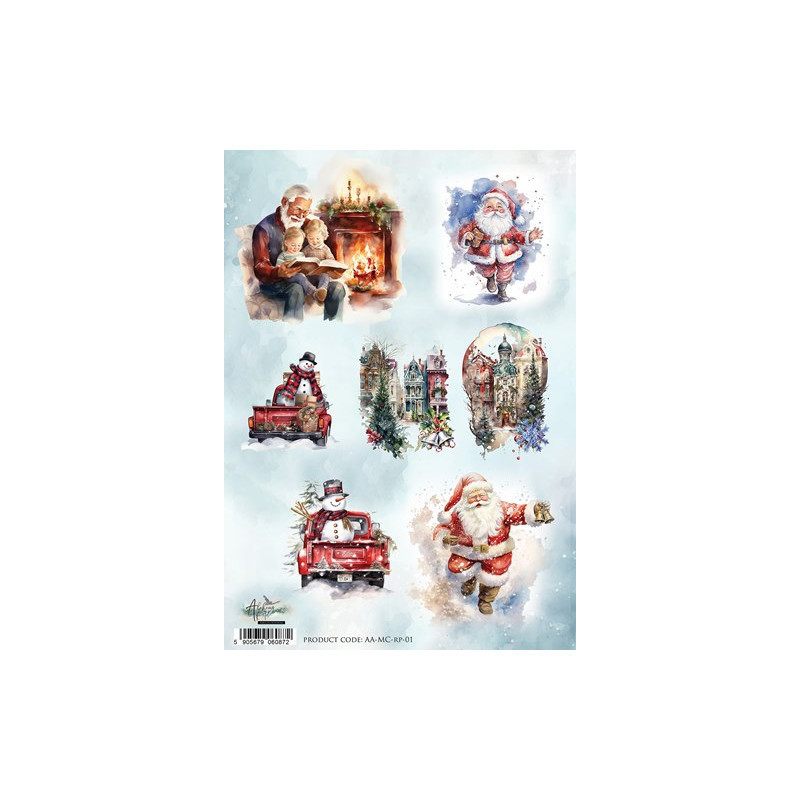 Papel de Arroz A4 Alchemy of Art Numero 1 Merry christmas Papel de Arroz A4 Alchemy of Art Numero 1 Merry christmas
