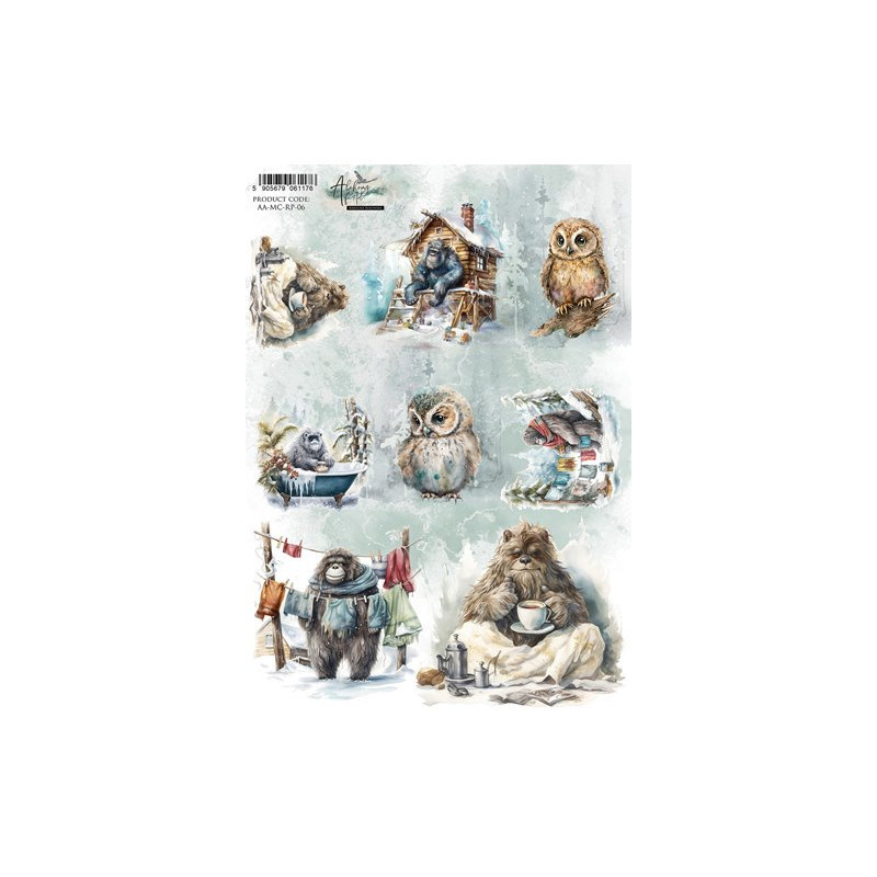 Papel de Arroz A4 Alchemy of Art Numero 6 Merry christmas Papel de Arroz A4 Alchemy of Art Numero 6 Merry christmas