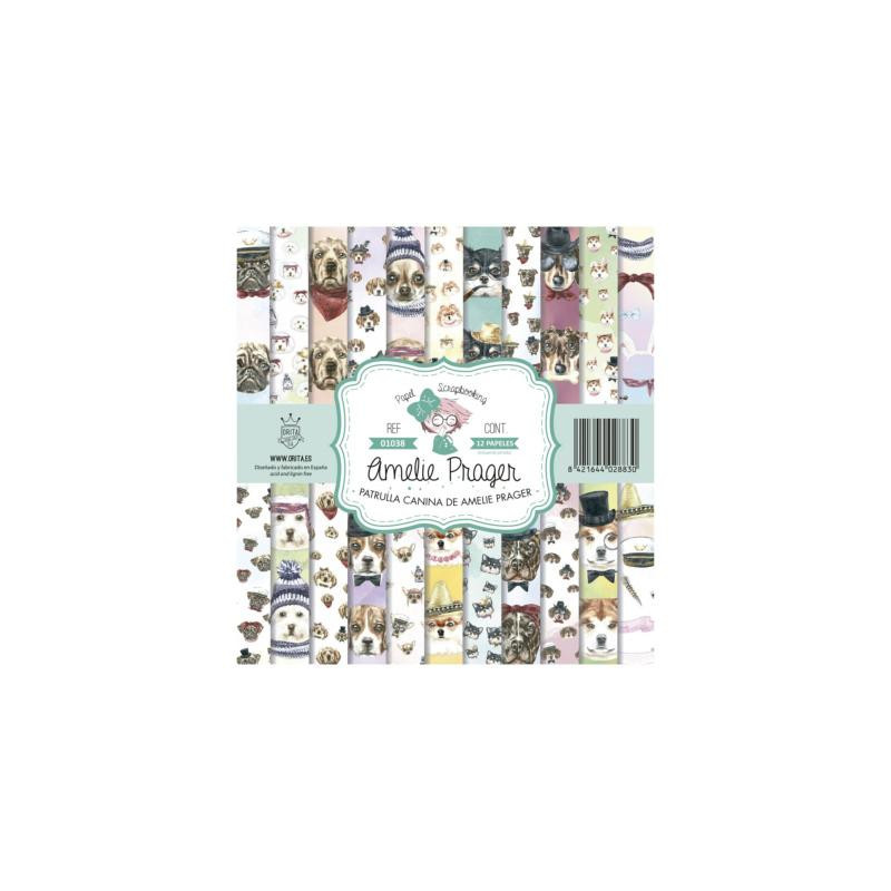 Kit Amelie Patrulla Canina 30x30 (12 papeles) Kit Amelie Patrulla Canina 30x30 (12 papeles)