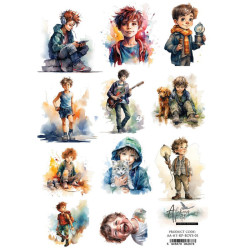 Papel de Arroz A4 Alchemy of Art Numero 1 Boys, Happy time