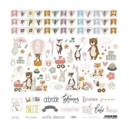 Hoja de Recortables  Artis Decor Peques Rose