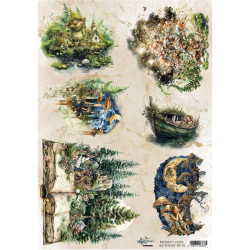 Papel de Arroz A4 Alchemy of Art Numero 1 Tales of Moss and Fern