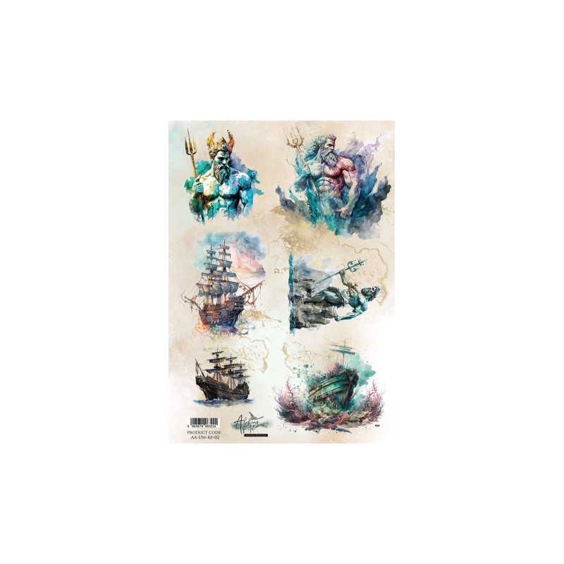 Papel de Arroz A4 Alchemy of Art Numero 2 Underwater Papel de Arroz A4 Alchemy of Art Numero 2 Underwater