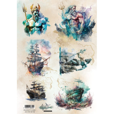 Papel de Arroz A4 Alchemy of Art Numero 2 Underwater