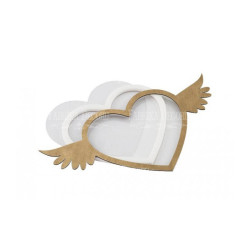Saker dimension set heart with wings 18.7x10 cms.