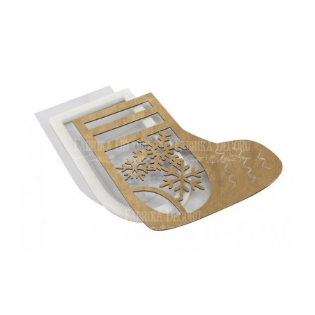 Shaker dimension set Christmas sock 9.6x10.8 cm