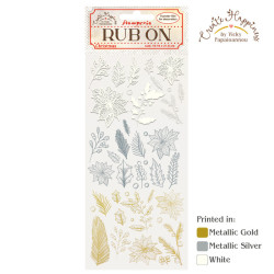 Rub-on Stamperia 1.16x21.6 cms. Christmas Navidad y hojas