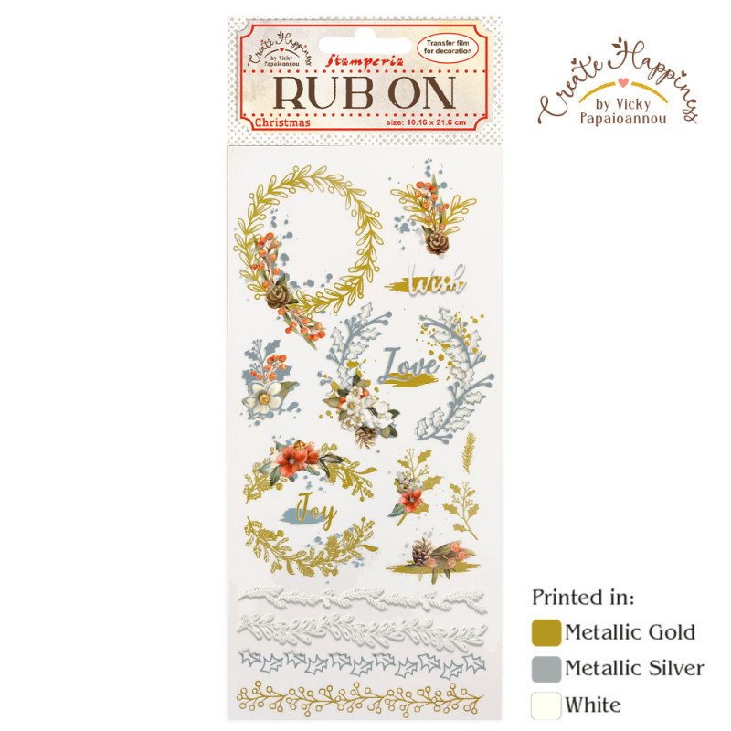 Rub-on Stamperia 1.16x21.6 cms. Christmas Guirnalda
