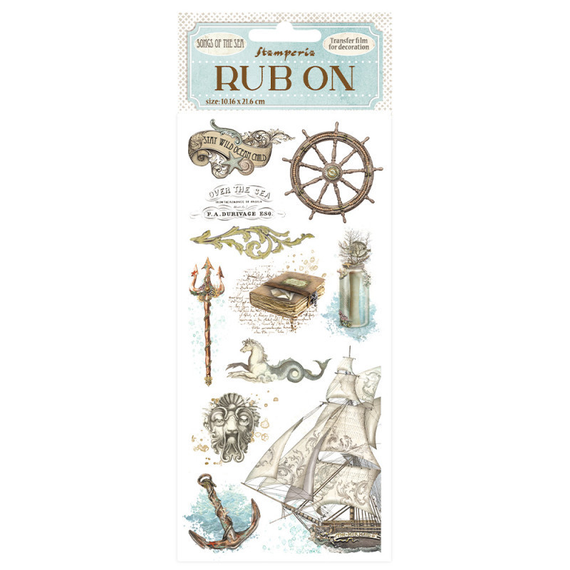 Rub-on Stamperia 1.16x21.6 cms. Songs of the Sea Elementos