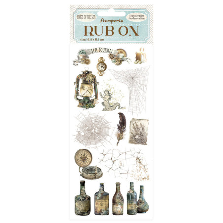 Rub-on Stamperia 10.16x21.6 cms. Songs of the Sea botellas