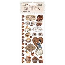 Rub-on Stamperia 1.16x21.6 cms. Coffee and chocolate sweety hojas